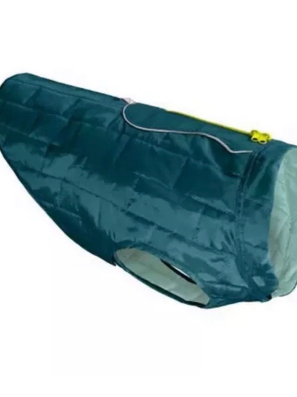 Kurgo Teal Quilted Dog Coat with Reflective Trim
